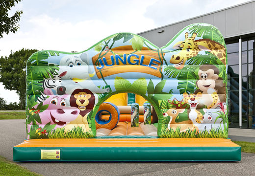 Obtén tu tobogán Jungle World extra ancho con obstáculos 3D para niños. Compre toboganes inflables ahora en línea en JB Hinchables España