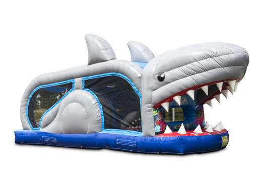 Pista americana inflable de 8 m con tiburón de carrera pequeña para niños. Compre pistas americanas inflables en línea ahora en JB Hinchables España