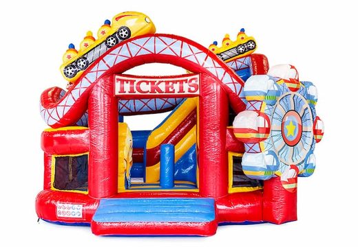 Ordene un castillo hinchable Funcity Rollercoaster multijugador para niños. Compre castillos hinchables en línea en JB Hinchables España
