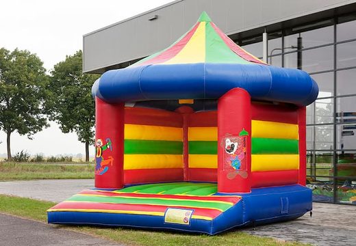 Comprar castillo hinchable carrusel estándar con tema de circo para niños. Ordene castillos hinchables en línea en JB Hinchables España