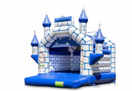 Compre castillos hinchables estándar de castillo azul con un tema de caballero para niños. Ordene castillos hinchables en línea en JB Hinchables España
