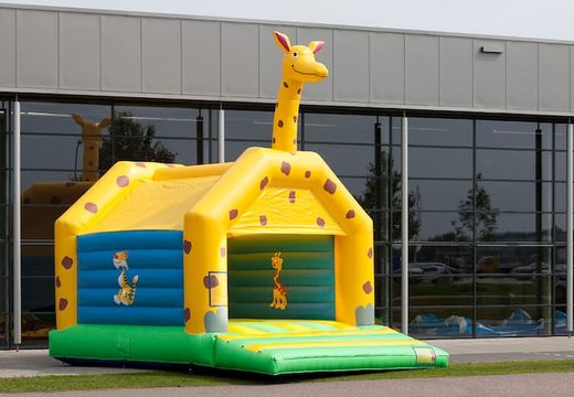 Compra un grande castillo inflable  con un tema jirafa para niños. Compra castillos inflable en línea en JB Hinchables España